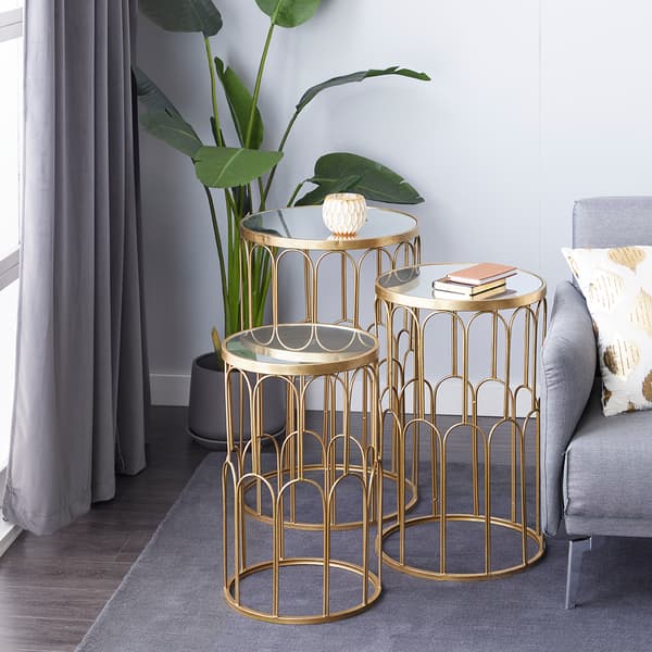 9th & Pike&#174; Round Metal Accent Table - Set Of 3