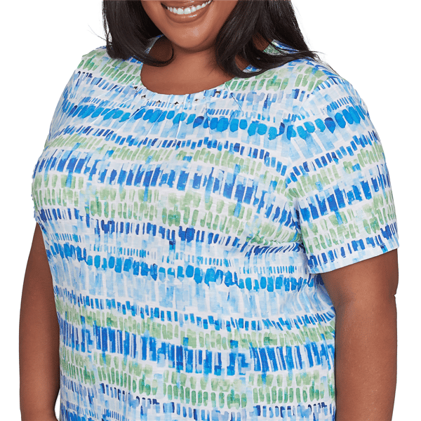 Plus Size Alfred Dunner Parrot Cay Tie Dye Chicklet Tee