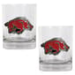 NCAA Arkansas Razorbacks 2pc. Rocks Glass Set - image 1