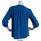 Womens Notations 3/4 Sleeve 2 Pocket Pleat Equipment Top - image 2