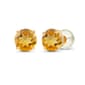 Gemstone Classics(tm) 14kt. Yellow Gold Citrine Stud Earrings - image 1
