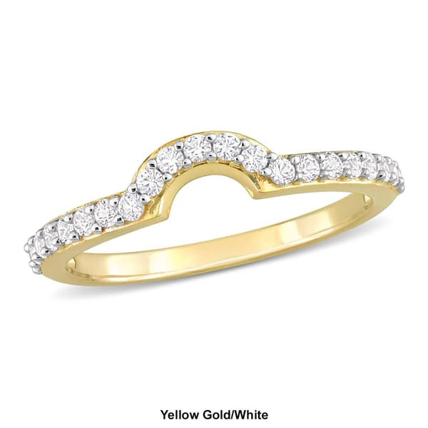 Gemstones Classics&#8482; 10kt. Gold Lab Created White Sapphire Ring