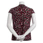 Womens Kasper Cap Sleeve Abstract Drape Neck Blouse - image 2