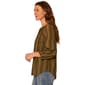 Womens Democracy 3/4 Sleeve Embroidered Stripe Blouse - image 3