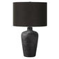 HomeRoots 24in. Black Ceramic Round Table Lamp - image 1
