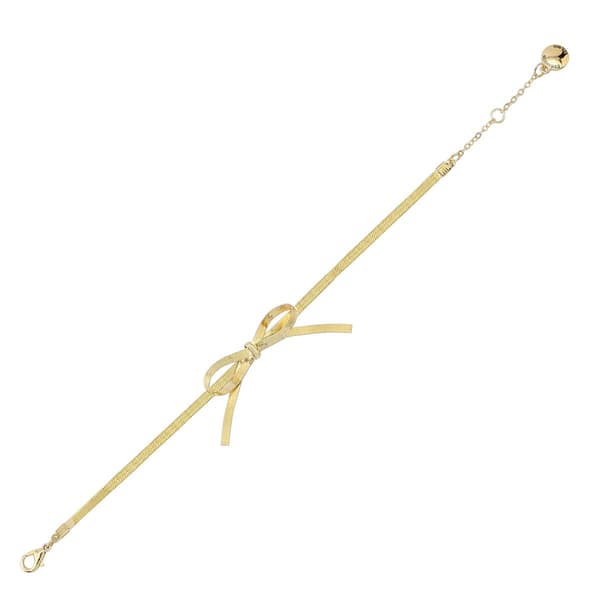 Steve Madden Gold-Tone Bow Chain Strand Bracelet