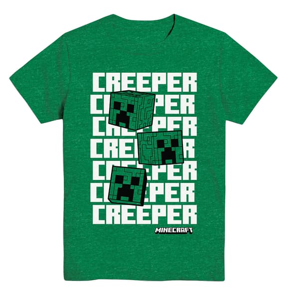 Boys &#40;8-20&#41; Minecraft Run Creeper Run Short Sleeve Graphic Tee