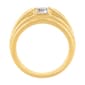 Mens Gentlemen''s Classics™ Sterling Silver Gold Plated CZ Ring - image 3