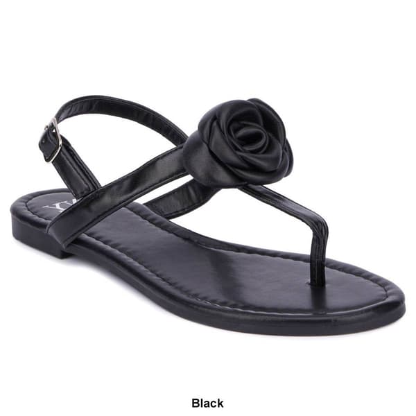 Womens New York & Company Rosette Flip Flops