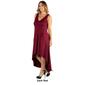 Plus Size 24/7 Comfort Apparel Hi Low Pleated Fit & Flare Dress - image 4