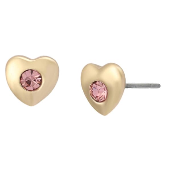 Betsey Johnson Glam Heart Stud Earrings - image 