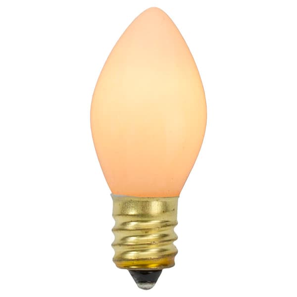 Northlight Seasonal C7 White Opaque Replacement Bulbs - Pack of 4