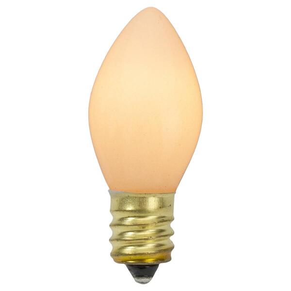 Northlight Seasonal C7 White Opaque Replacement Bulbs - Pack of 4 - image 