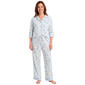 Petite White Orchid Cloud Knit Butterfly Garden Long Leg Pajama - image 1