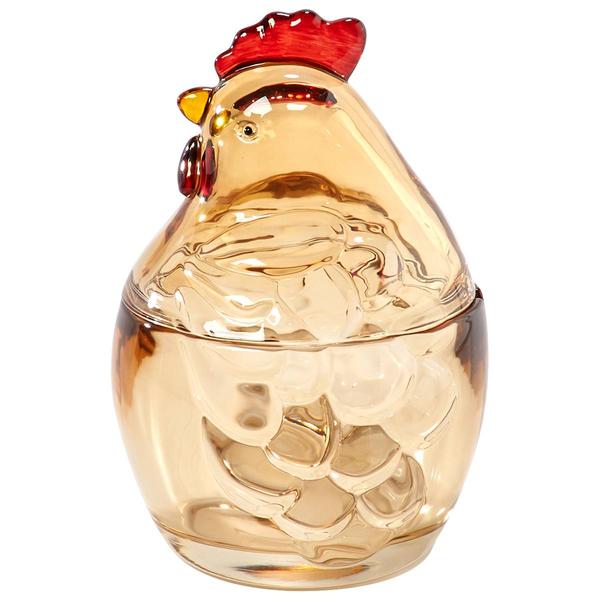 30oz. Tinted Rooster Glass Jar w/ Lid - image 
