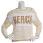 Juniors Madden Girl Beach Open Mesh Pullover Crew Neck Sweater - image 1