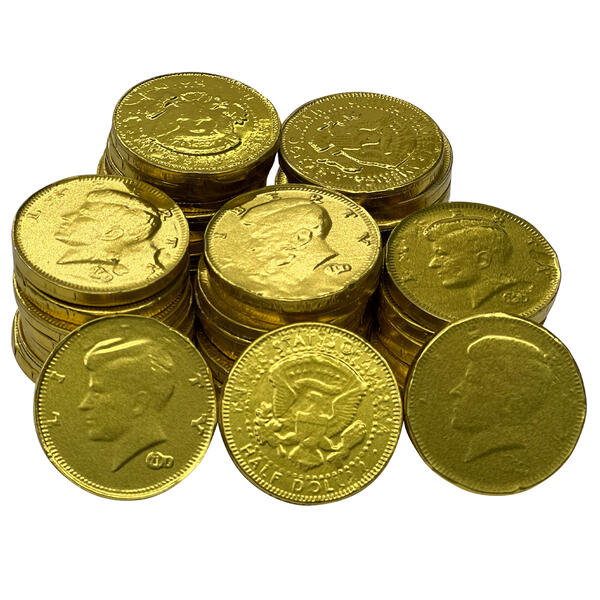 Boscov''s 8oz. Bag of Chocolate Gold Foiled Coins
