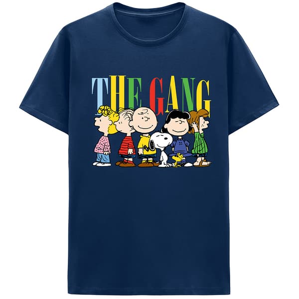 Young Mens Peanuts The Gang Graphic Tee - image 