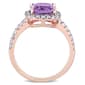 Gemstones Classics&#8482; 10kt. Rose Gold Amethyst & White Topaz Ring - image 3
