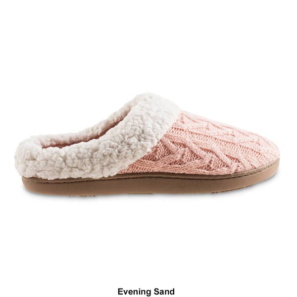 Womens Isotoner&#174; Cable Knit Alexis Clog Slippers