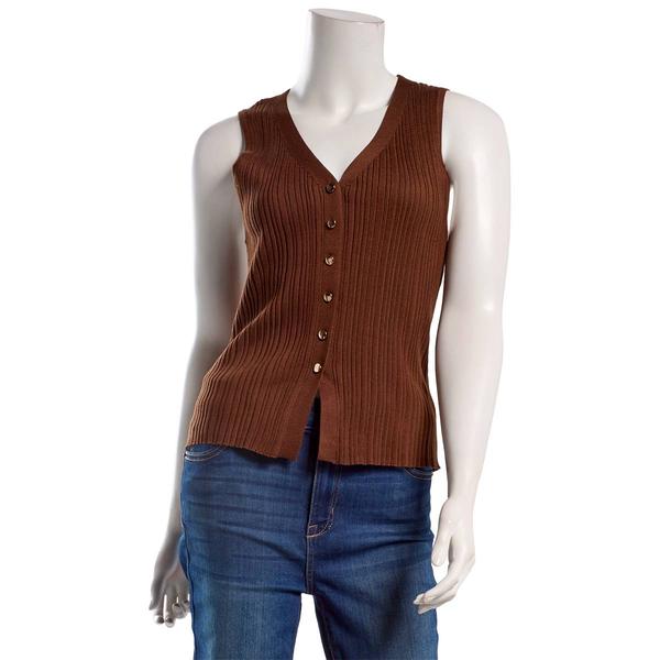 Juniors A. Byer Button Down Rib Sweater Vest