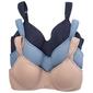 Plus Size Nautica 3pk. Hidden Wire Lightly Lined Bras NT2783-3PKR - image 1