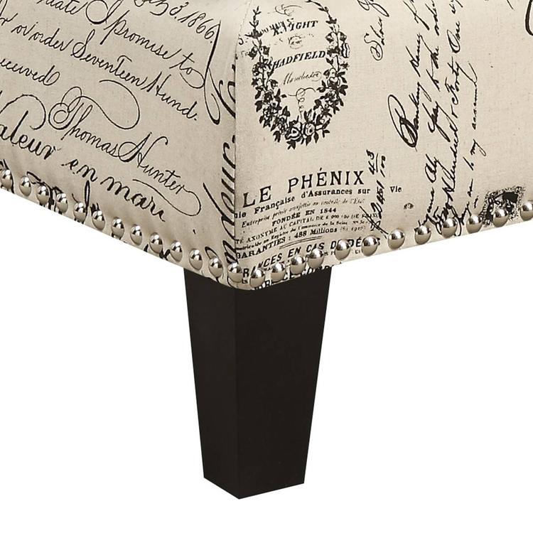 Elements Erica French Script Ottoman