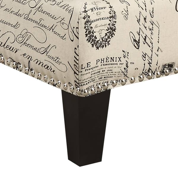 Elements Erica French Script Ottoman