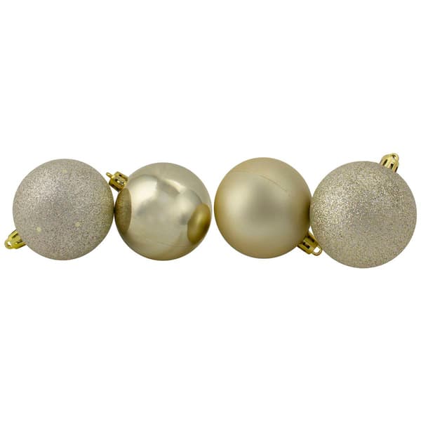 Northlight Seasonal 24ct. Champagne Christmas Ball Ornaments
