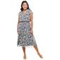 Petite MSK Flutter Sleeve V-Neck Floral Chiffon Midi Dress - image 1