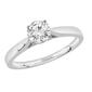 Nova Star&#174; Sterling Silver Lab Grown Diamond Solitaire Ring - image 2