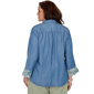 Plus Size Alfred Dunner Indigo Girls Button Front Denim Blouse - image 2