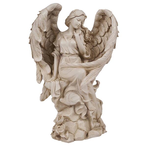 Hi-Line Gift Sitting Angel Garden Statue - image 