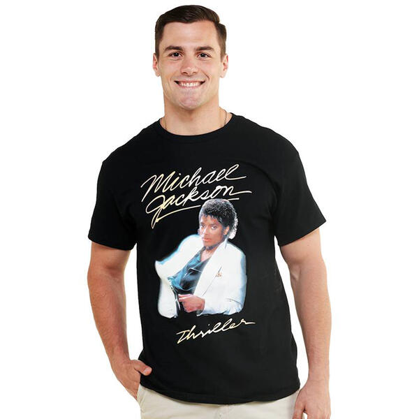 Young Mens Michael Jackson Thriller Short Sleeve Tee - image 