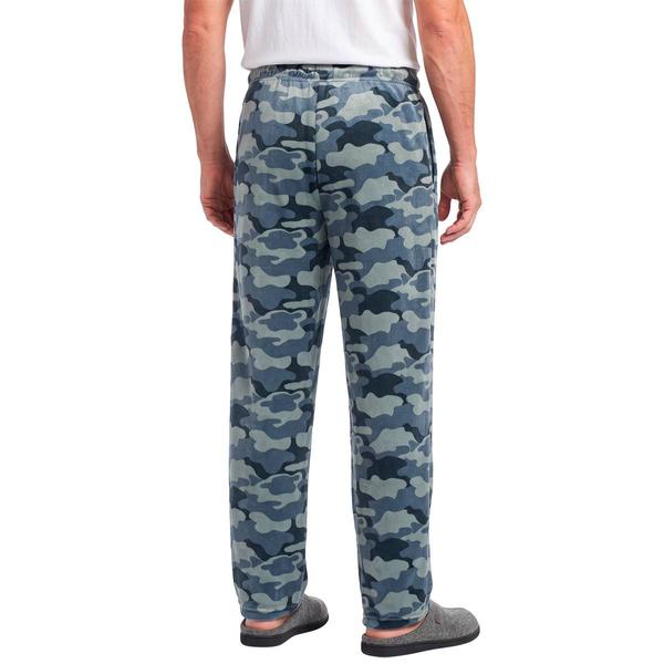 Mens Preswick & Moore® Grey Camo Silky Fleece Pajama Pants
