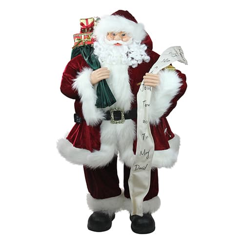 Northlight Seasonal 3ft. Standing Santa Claus with List