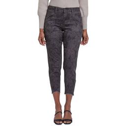 Petites Royalty Dogbite Hem Trouser Pants - Black Python
