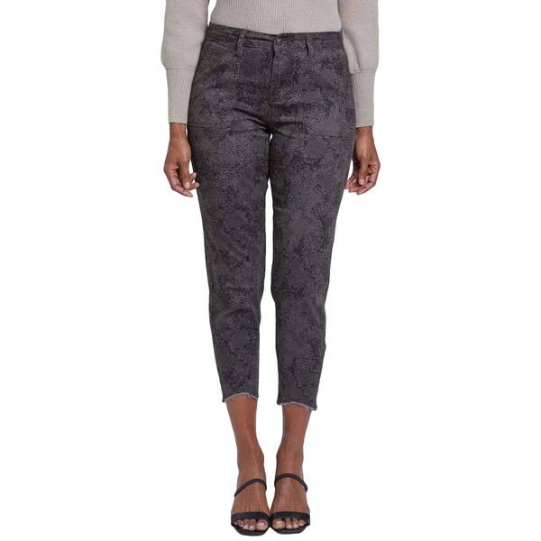 Petites Royalty Dogbite Hem Trouser Pants - Black Python