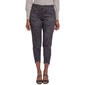 Petites Royalty Dogbite Hem Trouser Pants - Black Python - image 1