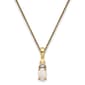 14kt. Yellow Gold Oval Opal Diamond Necklace - image 1