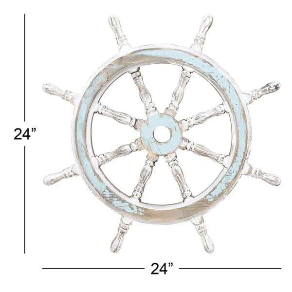 9th & Pike&#174; Coastal Ship Wheel Wall Decor