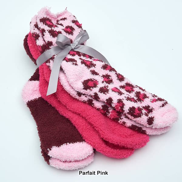 Womens Cuddl Duds&#174; 3pk. Cozy Leopard Crew Socks