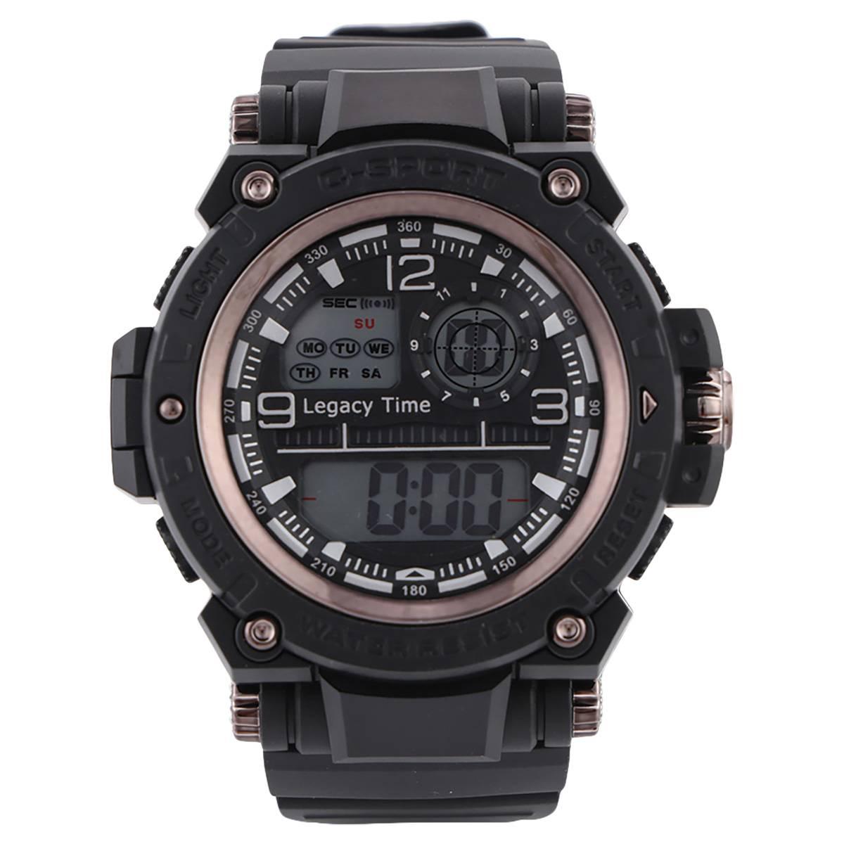 Mens Legacy Time Digital Sport Watch - 26-085W-BLACK