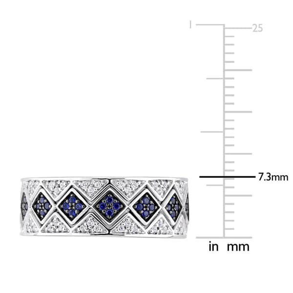 Gemstone Classics™ 1 3/8ctw. Sapphire Sterling Silver Ring