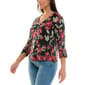 Womens Zac & Rachel 3/4 Sleeve Pleat Floral Blouse - image 3