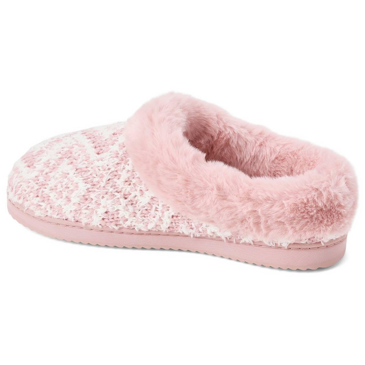 Womens Dearfoams® Diamond Knit Clog Slippers
