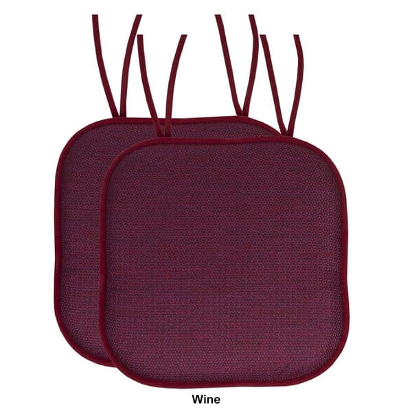 Sweet Home Collection Cameron No Slip Back Chair Pad w/ Ties