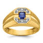 Mens Gentlemens Classics(tm) 14kt Gold Created Sapphire Accent Ring - image 1