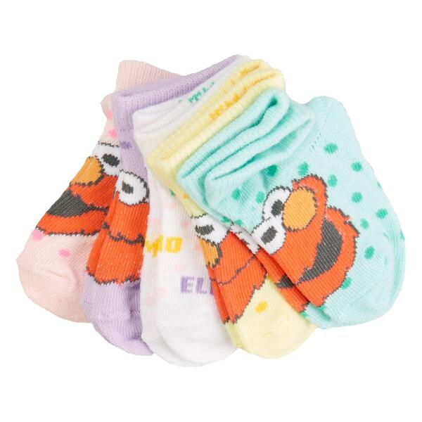 Baby Girl 5pk. Elmo Shorty Socks - image 