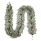 Puleo International 9ft. Flocked Garland with Pinecones & Berries - image 1